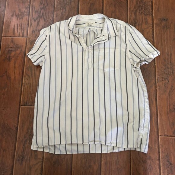 Madewell Striped Popover Shirt - Women's XL - Picture 1 of 1